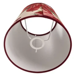 Lampenkap Sofia hoogte 15,5 cm, bloemenpatroon rood