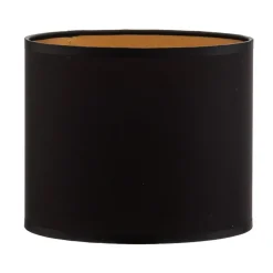 Lampenkap Soho, zwart/goud, textiel, Ø 18 cm
