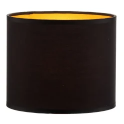 Lampenkap Soho, zwart/goud, textiel, Ø 18 cm