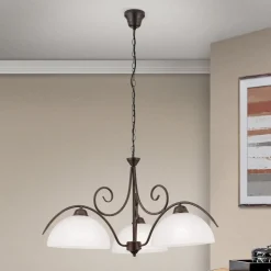 3-lamps hanglamp Marco met albast glas