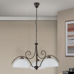 3-lamps hanglamp Marco met albast glas