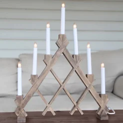 7-lamps kandelaar Rut bruin