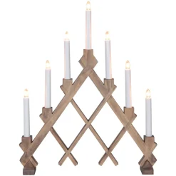 7-lamps kandelaar Rut bruin