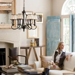 6-lamps kroonluchter Plymouth