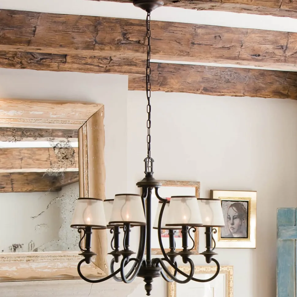 6-lamps kroonluchter Plymouth