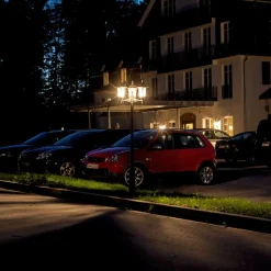 3-lamps lantaarnpaal 2099, zwart