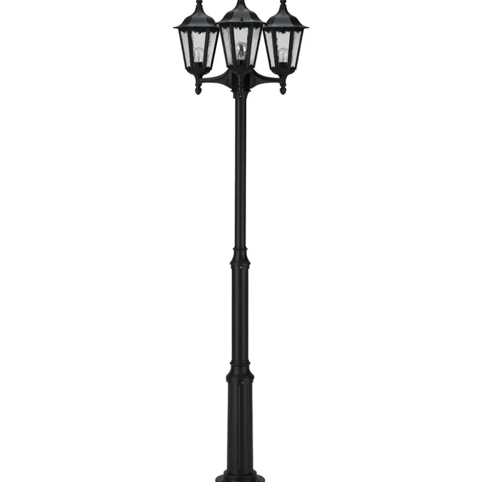 3-lamps lantaarnpaal 2099, zwart