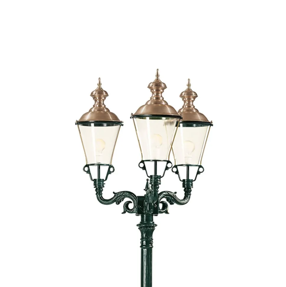 3-lamps lantaarnpaal Parijs, zwart