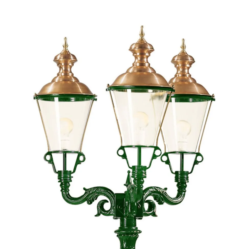 3-lamps lantaarnpaal Parijs, groen