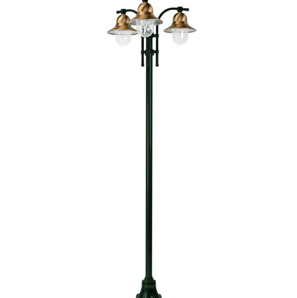 3-lamps lantaarnpaal Toscane, groen