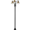 3-lamps lantaarnpaal Toscane, zwart