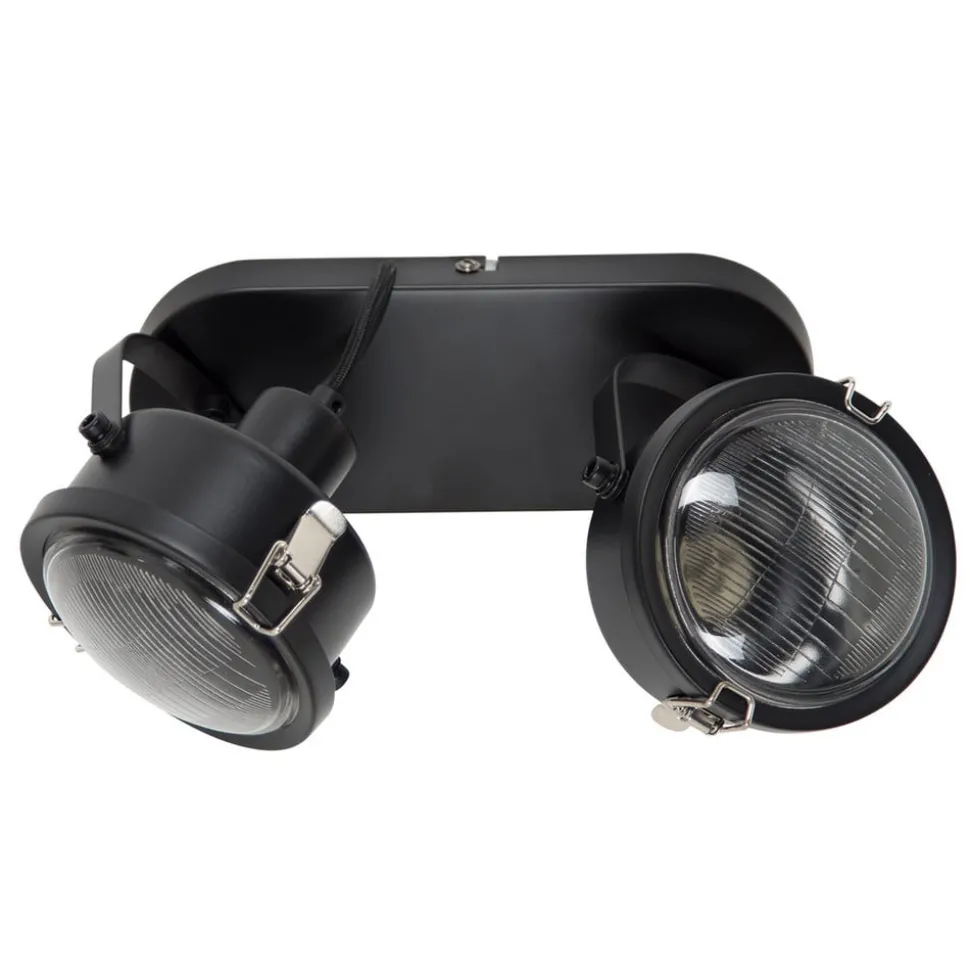 2-lamps Satellite wandlamp in zwart