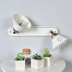 2-lamps wandlamp NONNA in wit keramiek