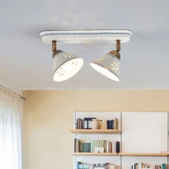 2-lamps wandlamp NONNA in wit keramiek