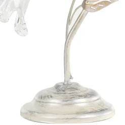 Lancia tafellamp, ivoorkleurig, 1-lamp, ijzer, glas