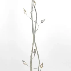 Lancia vloerlamp, ivoorkleurig, 3-lamps, ijzer, glas