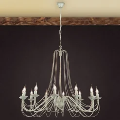 Landelijk rustieke kroonluchter Antonina 12