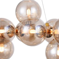 Langwerpige hanglamp Dallas, goudkleurig