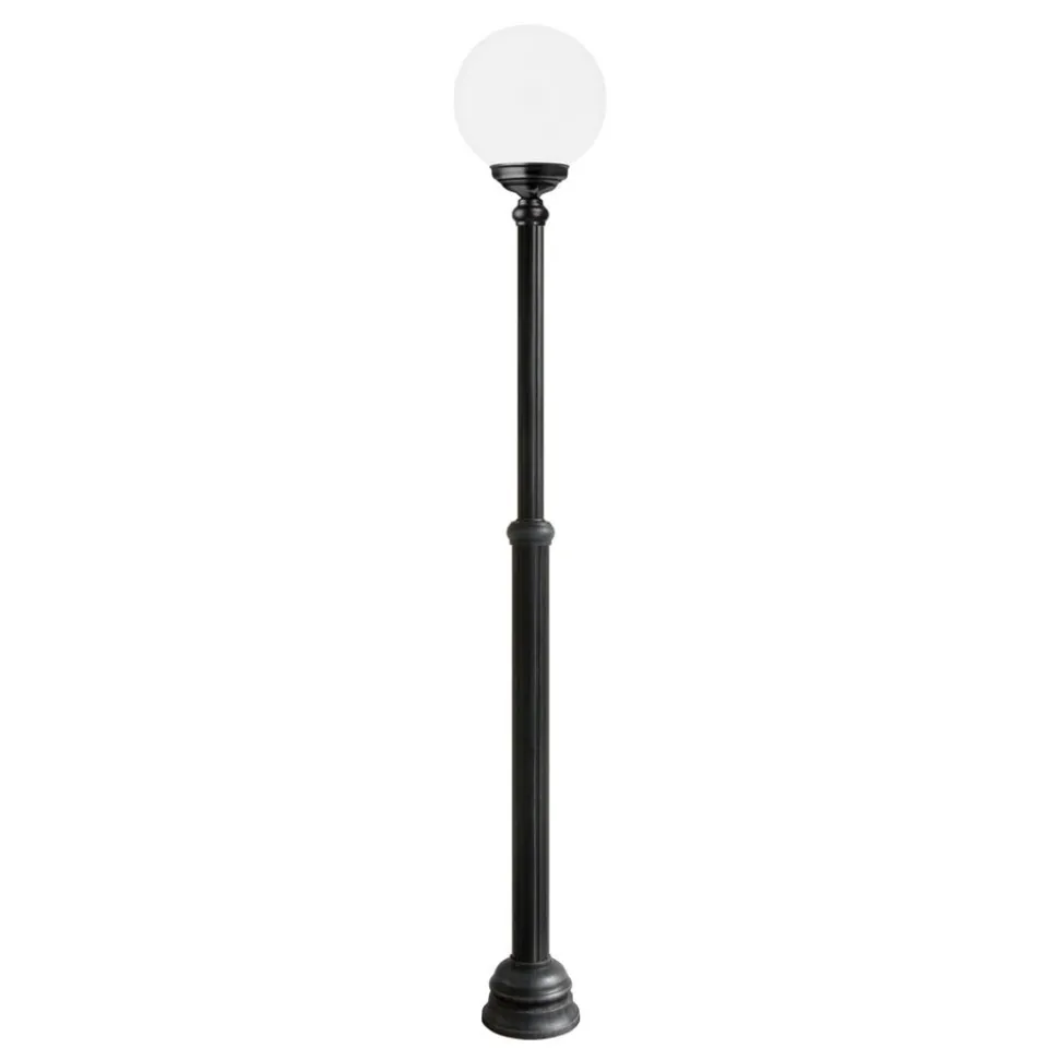 Lantaarnpaal 1143, 1-lamp, zwart/wit