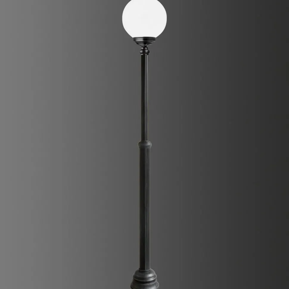 Lantaarnpaal 1143, 1-lamp, zwart/wit