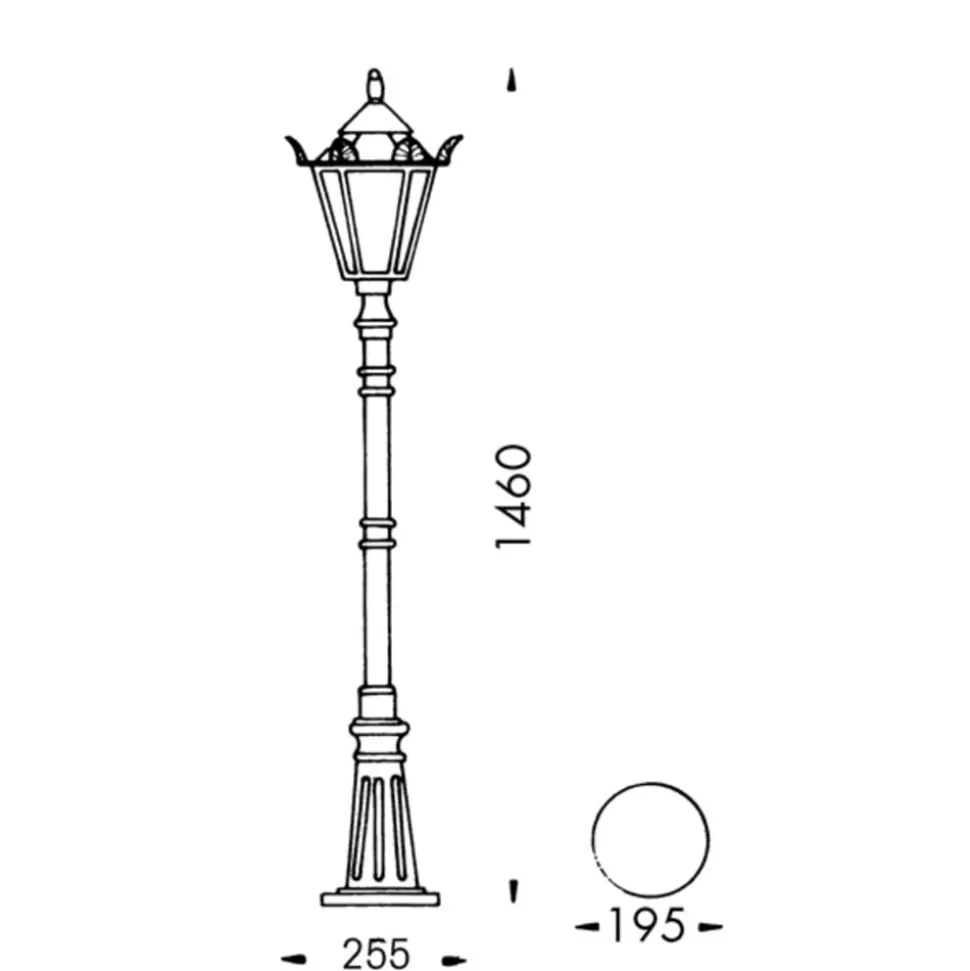 Lantaarnpaal in landhuisstijl 754 S