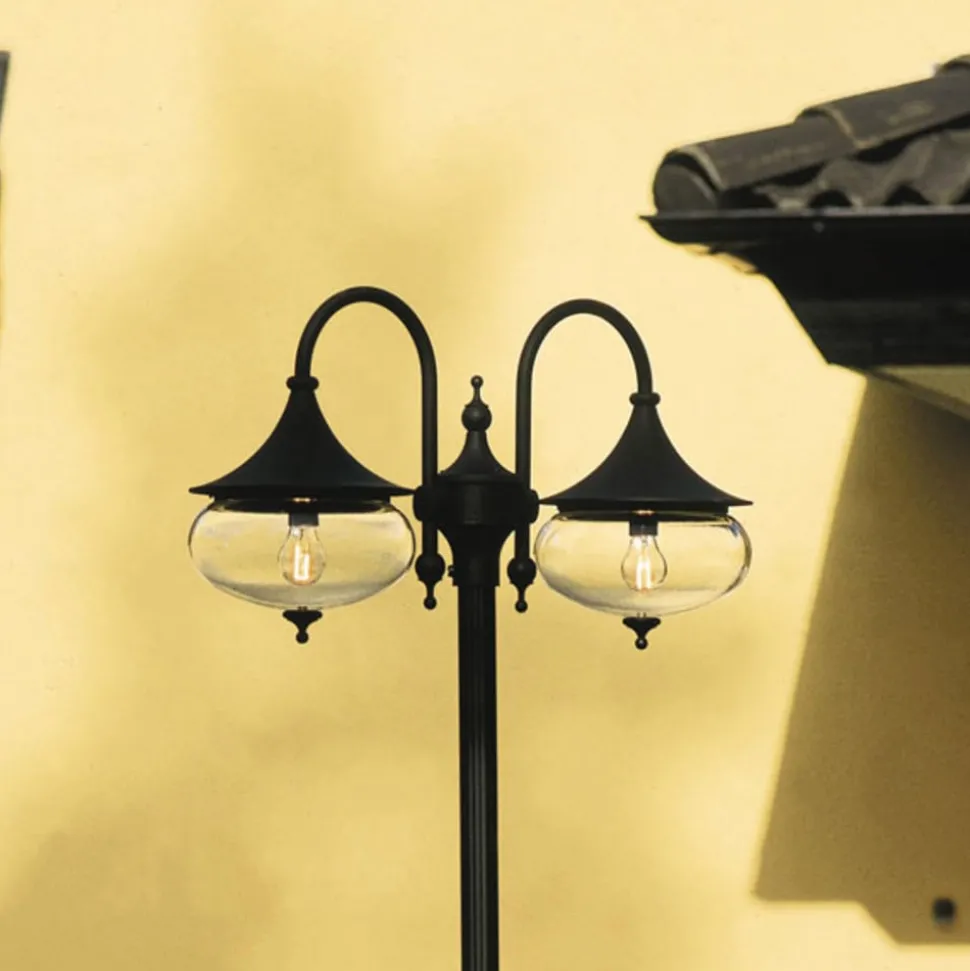 Lantaarnpaal Libra 2-lamps zwart