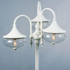 Lantaarnpaal Libra 3-lamps wit