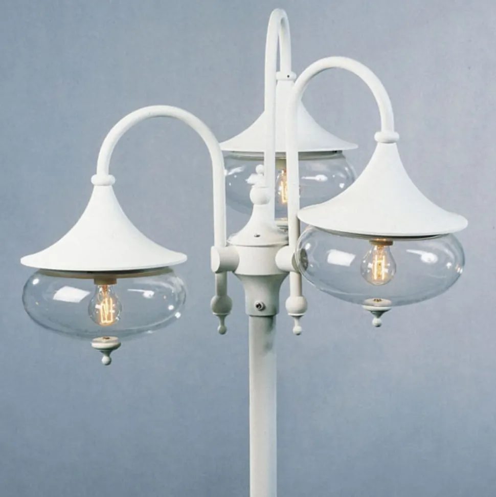 Lantaarnpaal Libra 3-lamps wit