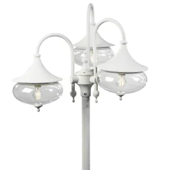 Lantaarnpaal Libra 3-lamps wit