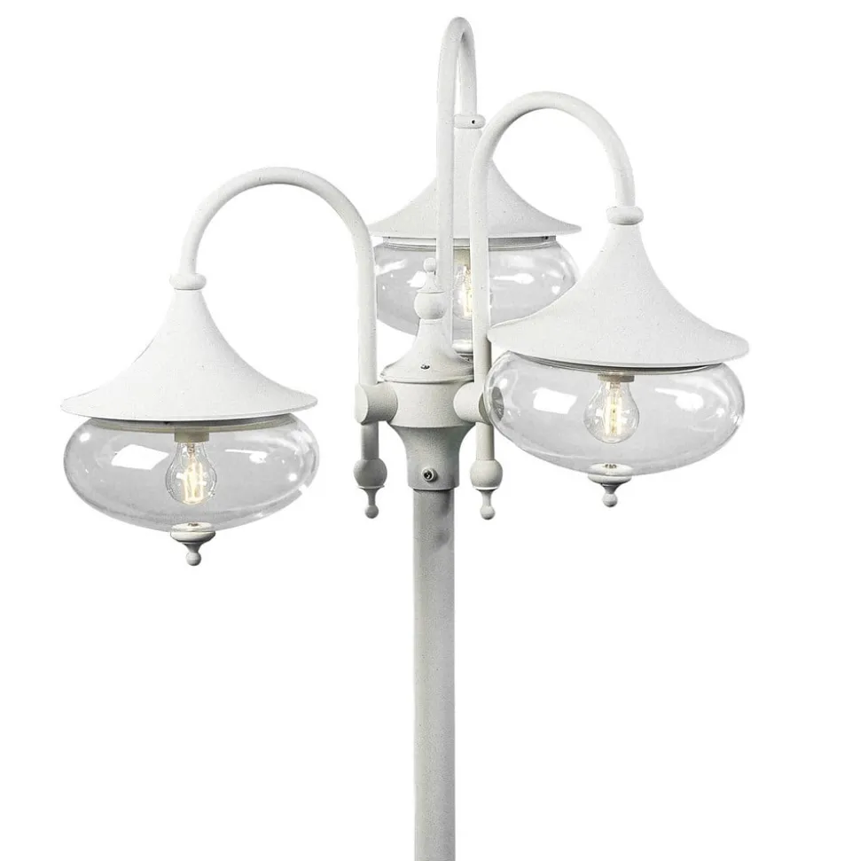 Lantaarnpaal Libra 3-lamps wit