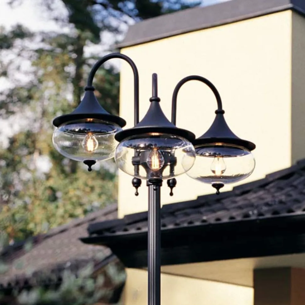 Lantaarnpaal Libra 3-lamps zwart