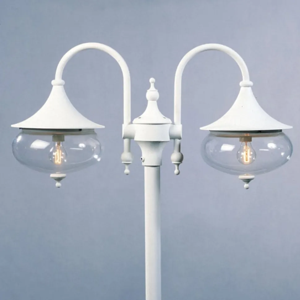 Lantaarnpaal Libra 2-lamps wit
