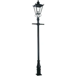 Lantaarnpaal Wilmslow zwart 1-lamp hoogte 330 cm