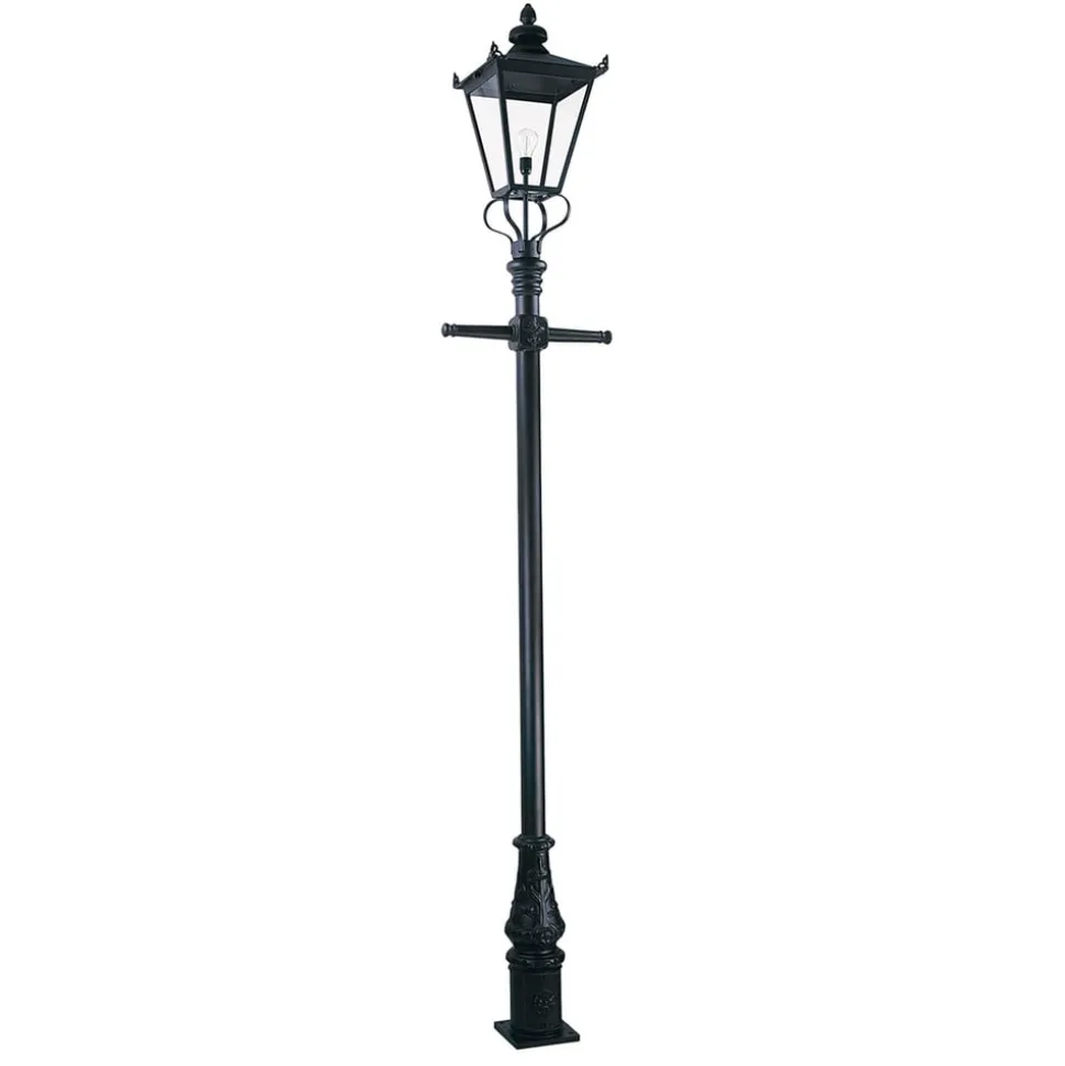 Lantaarnpaal Wilmslow zwart 1-lamp hoogte 330 cm