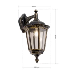 Lantaarnvormige buitenwandlamp Fabio, hangend