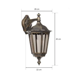 Lantaarnvormige buitenwandlamp Fabio, hangend