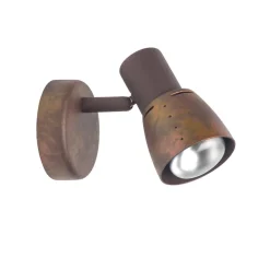 Lava wandspot, breedte 8 cm, antiek koper, metaal