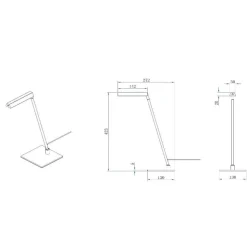 Lavale LED tafellamp, wit, dimbaar, hoogte 42 cm