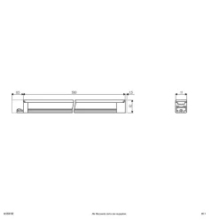 LED aanbouw lamp Bordo van aluminium, lengte 59 cm
