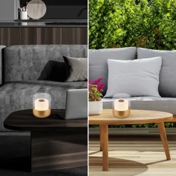 LED accu-tafellamp 7483 IP44 dimmer, goud