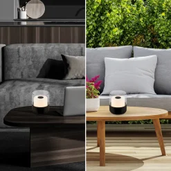 LED accu-tafellamp 7483 IP44 dimmer, zwart