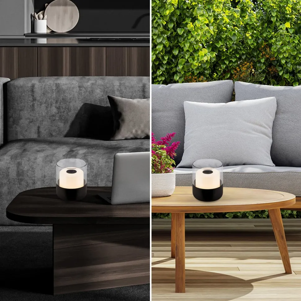 LED accu-tafellamp 7483 IP44 dimmer, zwart