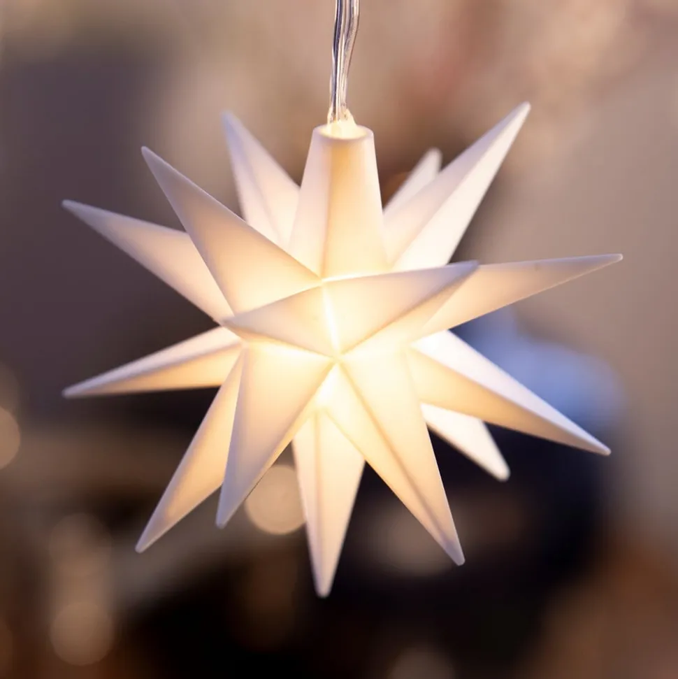 LED babyster, binnen, 18-punten, batterij, wit