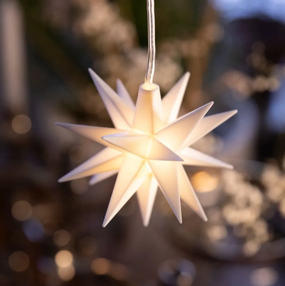 LED babyster, binnen, 18-punten, batterij, wit