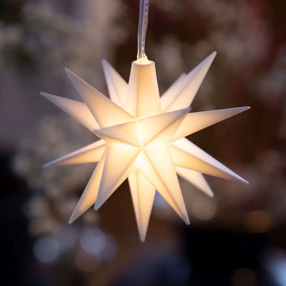 LED babyster, binnen, 18-punten, batterij, wit