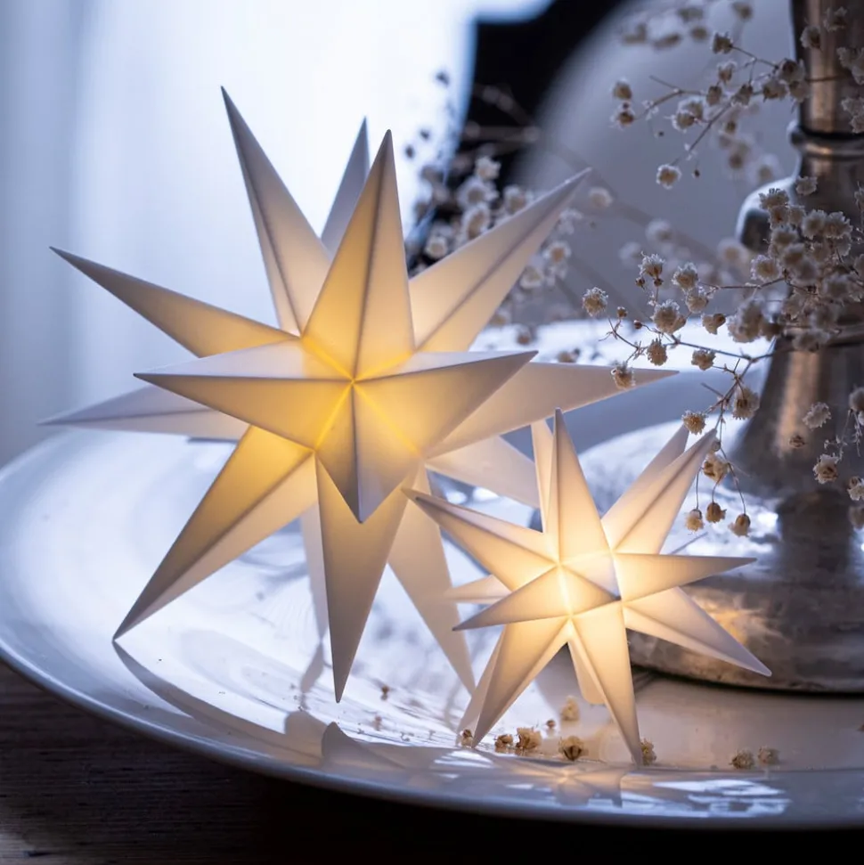 LED babyster, binnen, 18-punten, batterij, wit