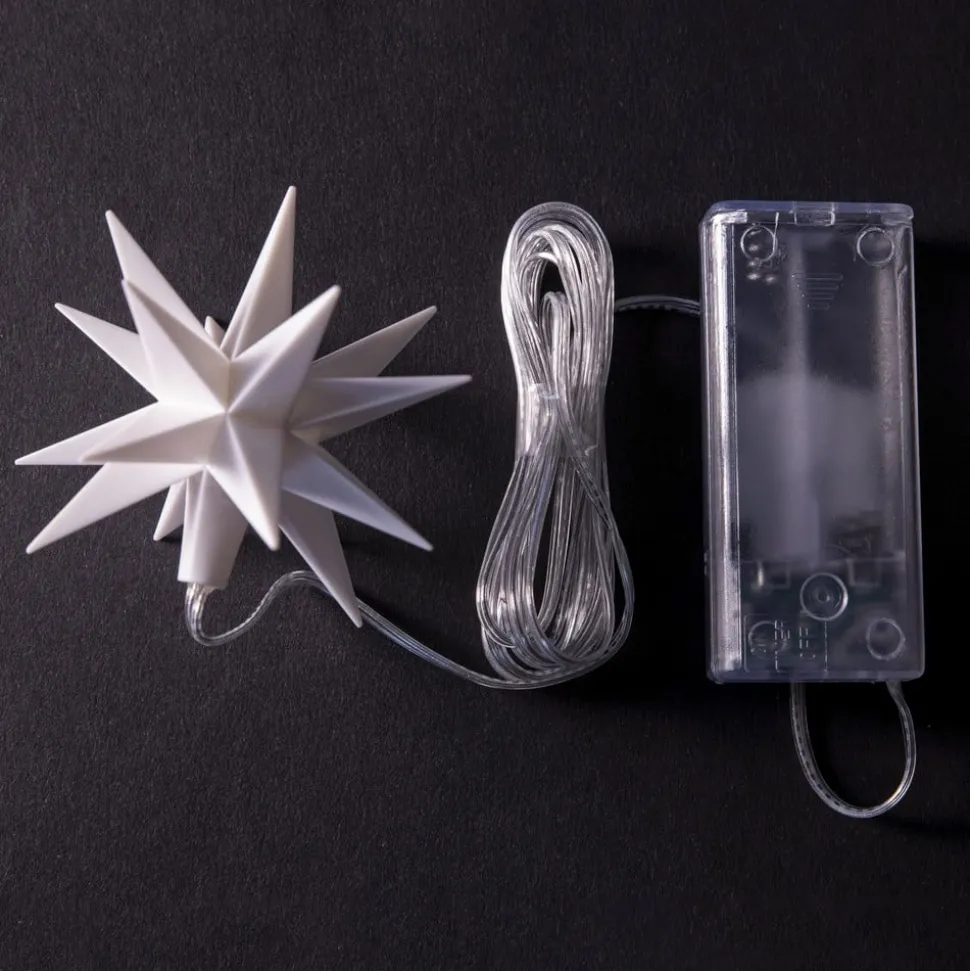 LED babyster, binnen, 18-punten, batterij, wit