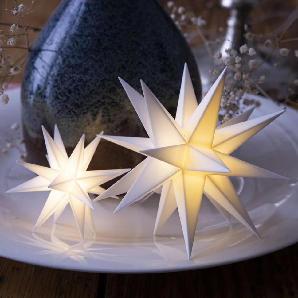 LED babyster, binnen, 18-punten, batterij, wit