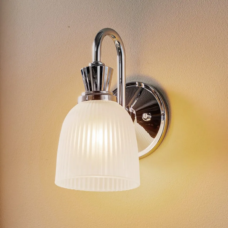 LED badk wandlamp Cora m gl lampenkap, m 1 lampje