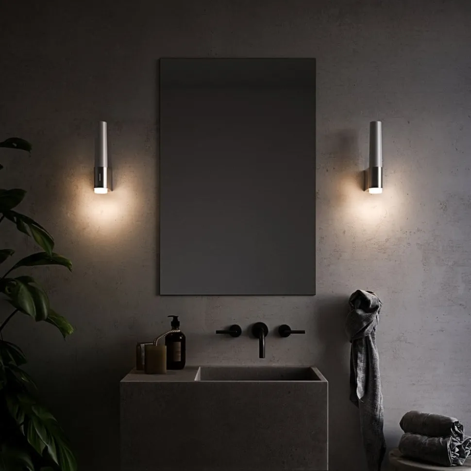 LED badkamer wandlamp Helva Night, chroom